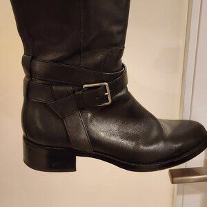 Excellent!!| US 6.5| COLE HAAN: Black Leather Knee high buckle boots